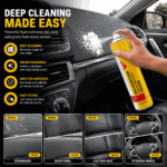 Car dashboard and upholstery foaming cleaner spray