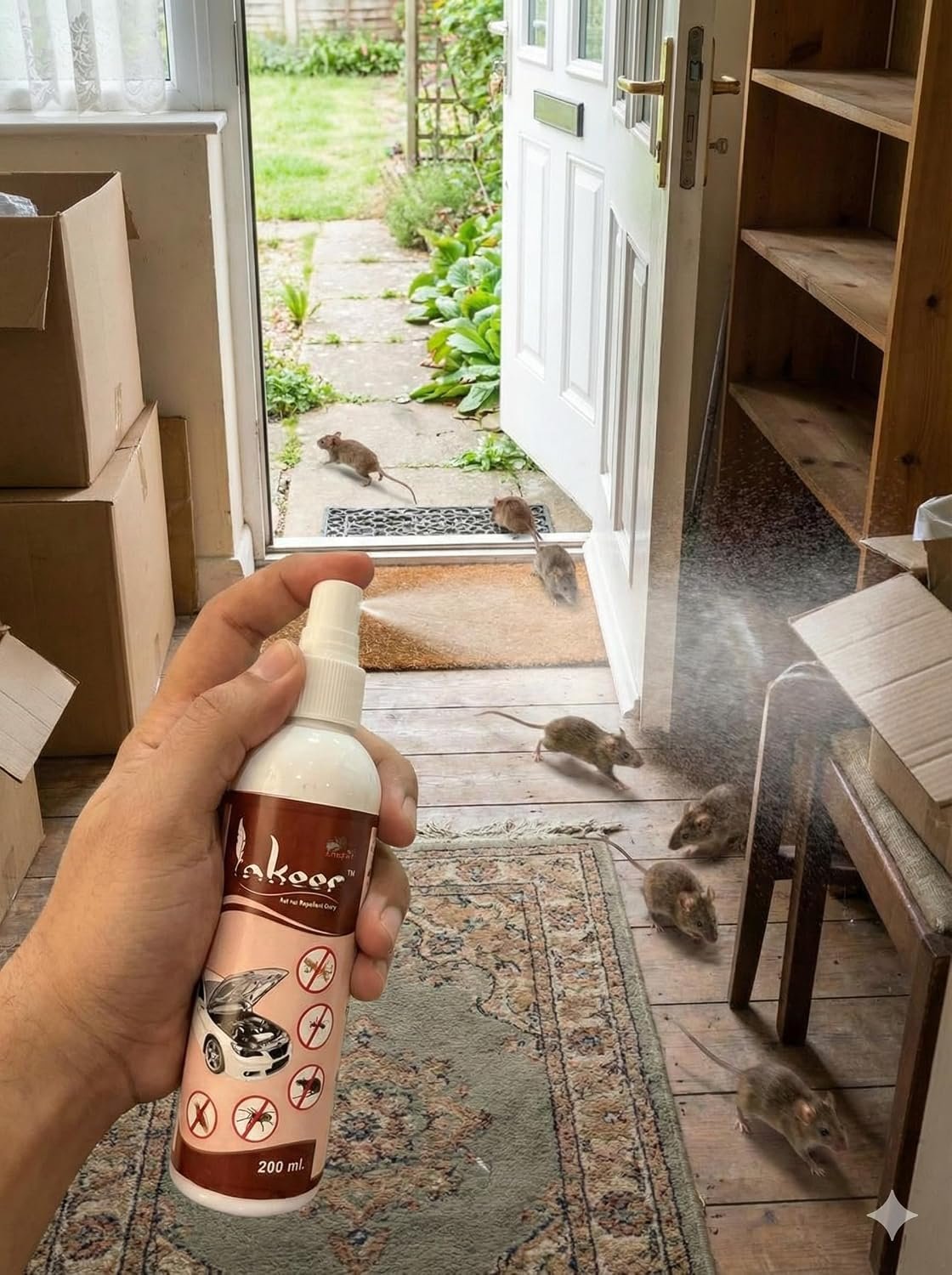 Odorless anti rodent rat repellent spray Odorless anti rodent rat repellent spray