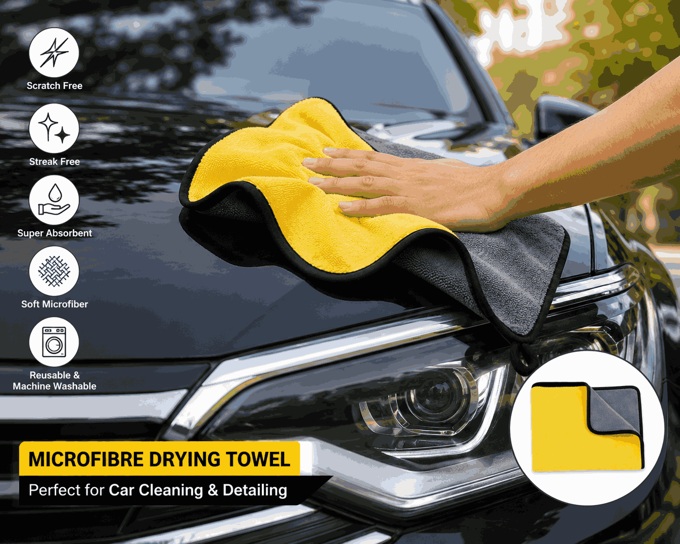 Professional auto detailing microfiber towel for car wash Professional auto detailing microfiber towel for car wash