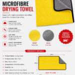 Super absorbent double sided microfiber towel for drying car