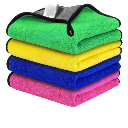 Value pack of 4 microfiber cleaning towels