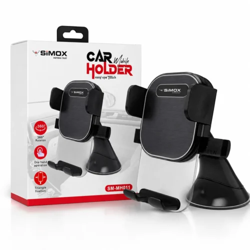Premium car mobile holder seamlessly integrated into a modern vehicle interior.